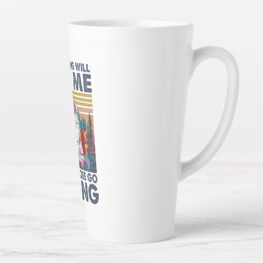 Camper Gift | Ik kies voor een wandelende verjaard Latte Mok (Rechts)