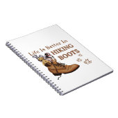 Camper Gift | Life is Better In Hiking Boots Dog Notitieboek (Rechterzijde)