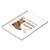Camper Gift | Life is Better In Hiking Boots Dog Notitieboek (Linkerzijde)
