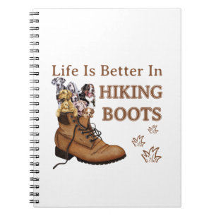 Camper Gift Life is Better In Hiking Boots Dog Notitieboek