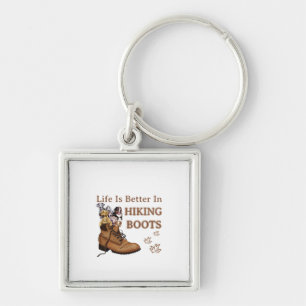Camper Gift   Life is Better In Hiking Boots Dog Sleutelhanger