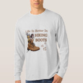 Camper Gift | Life Is Better In Hiking Boots Dog T-shirt (Voorkant)