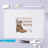 Camper Gift | Life Is Better In Hiking Boots Dog Tissuepapier (Craft)