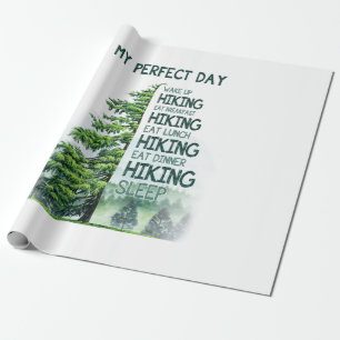 Camper Gift Mijn perfecte dag wandelende verjaar Cadeaupapier