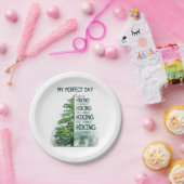 Camper Gift | Mijn perfecte dag wandelende verjaar Papieren Bordje (Feest)