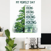 Camper Gift | Mijn perfecte dag wandelende verjaar Poster (Thuiskantoor)