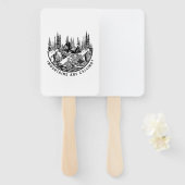 Camper Gift | Mountains Are Calling Birthday Handwaaier (Voorkant en achterkant)