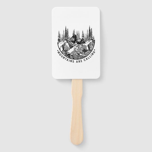 Camper Gift | Mountains Are Calling Birthday Handwaaier (Voorkant)
