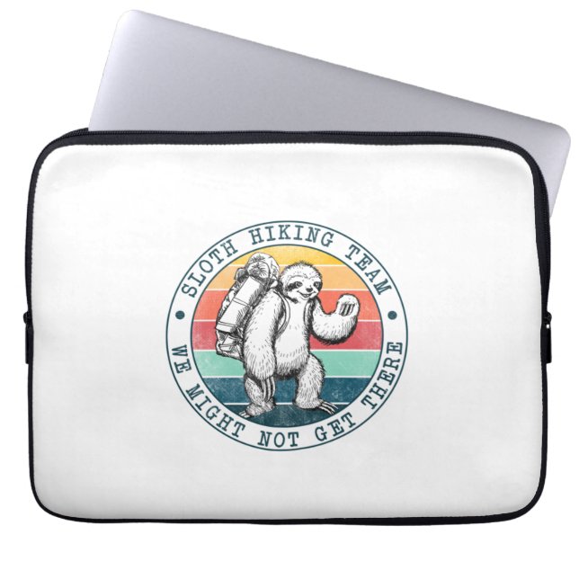 Camper Gift Sloth Hiking Team Birthday Laptop Sleeve (Voorkant)