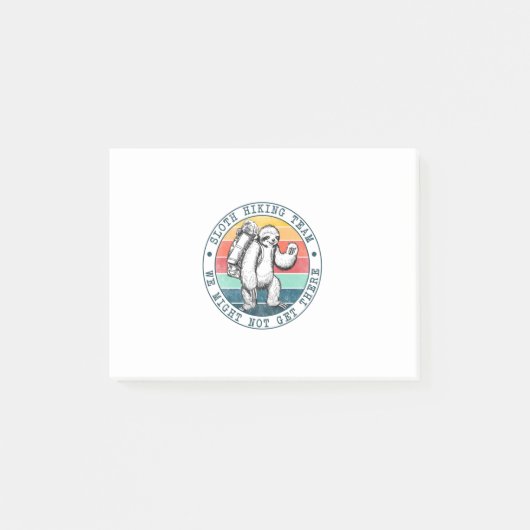 Camper Gift Sloth Hiking Team Birthday Post-it® Notes (Voorkant)