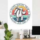 Camper Gift Sloth Hiking Team Birthday Poster (Thuiskantoor)