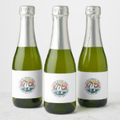 Camper Gift | Sloth Hiking Team Birthday Sparkling Wijnetiket (Flessen)
