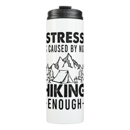 Camper Gift | Stress is de oorzaak van het feit da Thermosbeker (Voorkant)