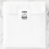 Camper Gift | Stress is de oorzaak van het feit da Vierkante Sticker (Tas)
