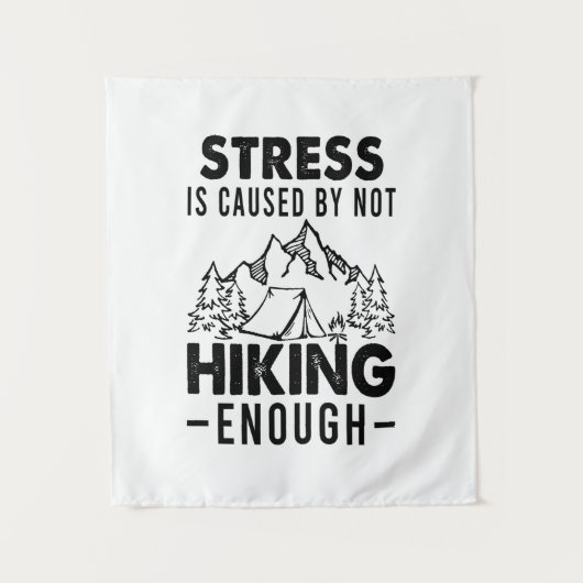 Camper Gift | Stress is de oorzaak van het feit da Wandkleed (Voorkant)