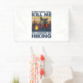 Camper Gift | Verloop met kat op zaterdag Spandoek (Insitu)