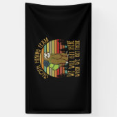 Camper Gift Vintage Sloth Hiking Team Birthday Spandoek (Verticaal)