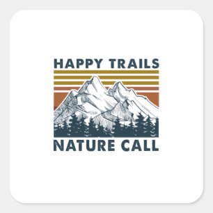 Camper Gift   Vrolijke Natuur van de Weg van de We Vierkante Sticker