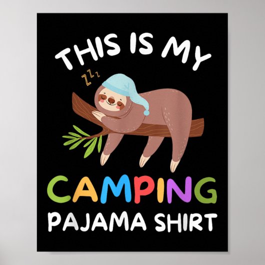 Camper Grappig Slaapluiaard Dit is mijn camping Pa Poster (Voorkant)