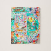 Camper Hippie Retro Art vindt je grove en vibe Legpuzzel (Verticaal)