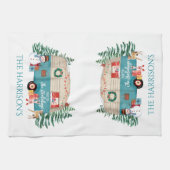  Camper Home voor de Feestdagen Theedoek (Horizontaal)