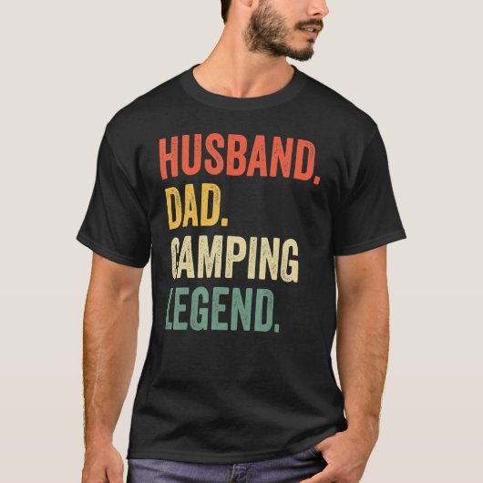 Camper Husband Pap Camping Legend  Vader's T-shirt (Voorkant)