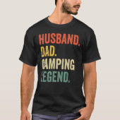 Camper Husband Pap Camping Legend Vader's T-shirt (Voorkant)