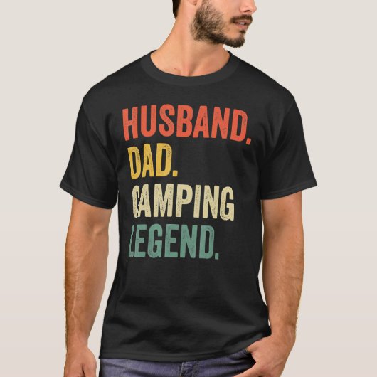 Camper Husband Pap Camping Legend  Vader's T-shirt (Voorkant)