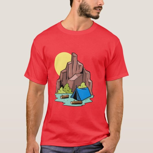 Camper Kampeerterrein Kamp Kampeer geschenk T-shirt (Voorkant)