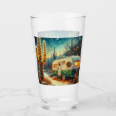  Camper Kerst in Desert Saguaro Cactus Glas (Voorkant)