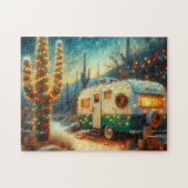  Camper Kerst in Desert Saguaro Cactus Legpuzzel (Horizontaal)
