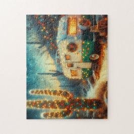 Camper Kerst in Desert Saguaro Cactus Legpuzzel