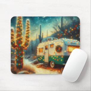  Camper Kerst in Desert Saguaro Cactus Muismat