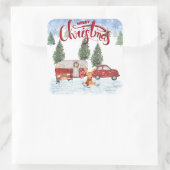 Camper Kerst sticker (Tas)