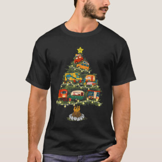 Camper kerstboomvoertuigen Kamping RVing Trail T-shirt
