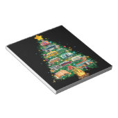 Camper kerstboomvoertuigen notitieblok (Schuin)