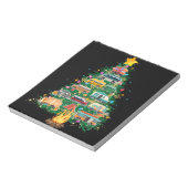 Camper kerstboomvoertuigen notitieblok (Linkerzijde)