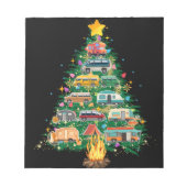 Camper kerstboomvoertuigen notitieblok (Voorkant)