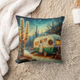  Camper Kerstwoestijn Saguaro Cactus Kussen