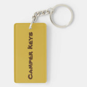 Camper Keys Vacation Rental Acrylic Sleutelhanger (achterkant)