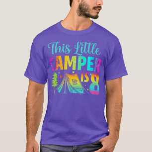 Camper Kids Birthday 8 jaar oude Camping 8e dag T-shirt