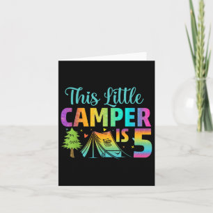 Camper Kids Verjaardag 5 jaar oud Camping 5e B-dag Kaart