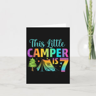 Camper Kids Verjaardag 7 jaar oud Camping 7e B-dag Kaart