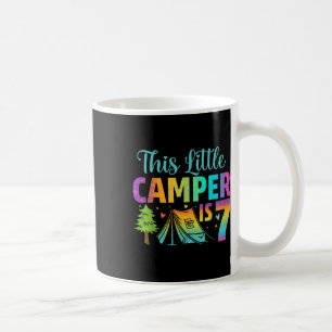 Camper Kids Verjaardag 7 jaar oud Camping 7e B-dag Koffiemok