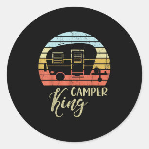 Camper King Cly Sy Smart Y Matching Paar Kamperen Ronde Sticker