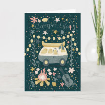 Camper leven nachtelijke wenskaart