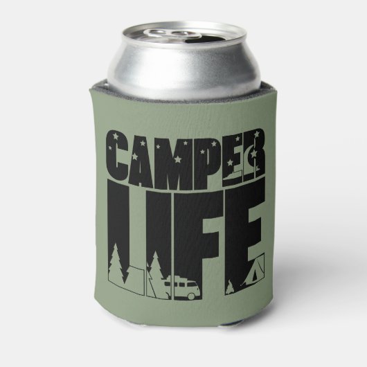 Camper Life Moderne Camping Outdooravontuur Blikjeskoeler (Blikje Achterkant)