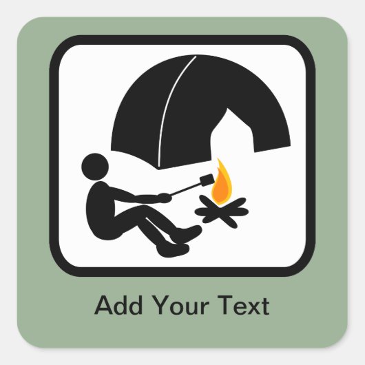  camper-Logo Vierkante Sticker (Voorkant)