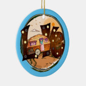 Camper Love - Travel Vacking Road Trip Keramisch Ornament (Rechts)