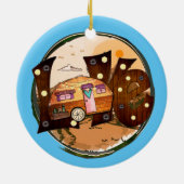 Camper Love - Travel Vacking Road Trip Keramisch Ornament (Achterkant)